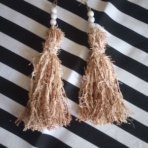 Yarn earrings